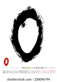 Handwritten alphabet - hand drawn in vector