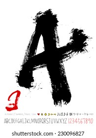 Handwritten alphabet - hand drawn in vector