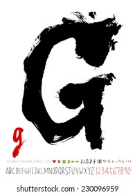 Handwritten alphabet - hand drawn in vector