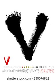 Handwritten alphabet - hand drawn in vector