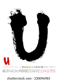 Handwritten alphabet - hand drawn in vector
