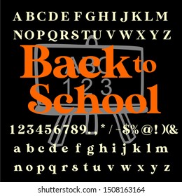 Handwritten alphabet letters and numbers