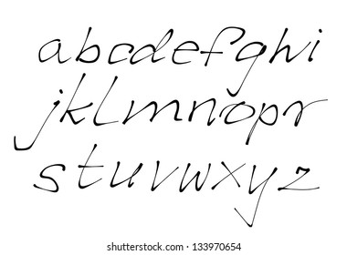 Handwritten alphabet letters vector