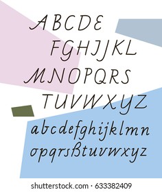 Handwritten alphabet letters vector. ABC for your design. Easy to use and edit letters.