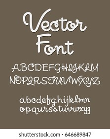 Handwritten alphabet letters vector. ABC for your design. Easy to use and edit letters.