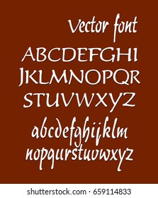 Handwritten alphabet letters vector. ABC for your design. Easy to use and edit letters.
