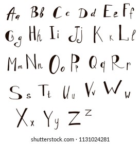 handwritten alphabet scribble scrawl