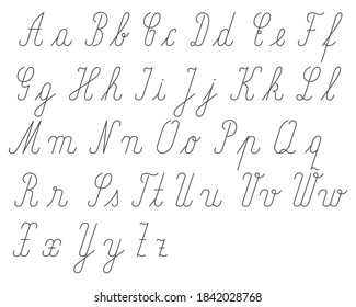 Handwritten Alphabet Small Big Letter Stock Vector (Royalty Free ...