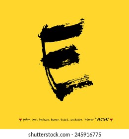 Handwritten alphabet /  vector - calligraphy