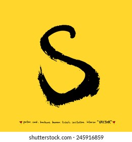 Handwritten alphabet /  vector - calligraphy