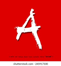 Handwritten alphabet /  vector - calligraphy