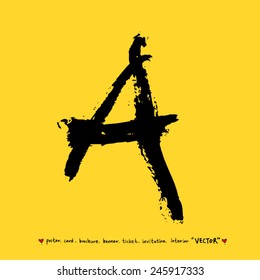 Handwritten alphabet /  vector - calligraphy