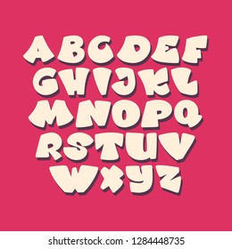 Handwritten alphabet. Vector font