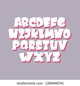 Handwritten alphabet. Vector font