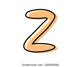 Handwritten alphabet. Vector. Illustration. Lowercase letters .
