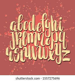 Handwritten alphabet. Vector lettering font