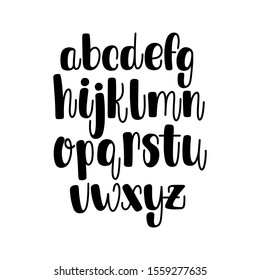 Handwritten alphabet. Vector lettering font