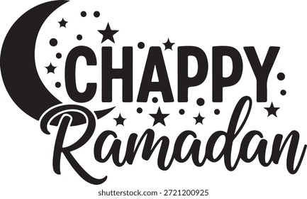 Handwritten Arabic calligraphy Crescent Moon Ramadan greeting mubarak islamic
