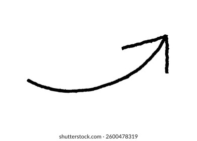Handwritten ascending arrow vector black up