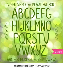 Handwritten beautiful and simple font set