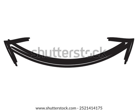 Handwritten black double-headed arrow illustration