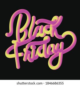 Título del Viernes Negro escrito a mano. Caligrafía Viernes Negro texto para ventas en Noviembre en Viernes Negro