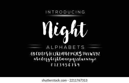 Handwritten Brush font. Hand drawn brush style modern calligraphy.