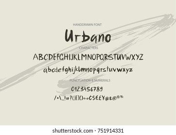 Handwritten Brush font. Hand drawn brush style modern calligraphy. Hand Lettering and Custom Street Brutal Typography.