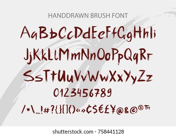 Handwritten Brush font. Hand drawn brush style modern calligraphy. Hand Lettering and Custom Street Brutal Typography.