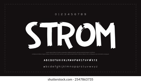 Handwritten Brush font for lettering quotes. Hand drawn brush style modern calligraphy