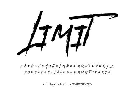 Handwritten Brush font for lettering quotes. Hand drawn brush style modern calligraphy.