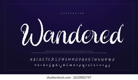 Handwritten Brush font for lettering quotes. Hand drawn brush style modern calligraphy. 
