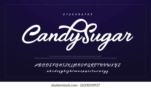 Handwritten Brush font for lettering quotes. Hand drawn brush style modern calligraphy. 