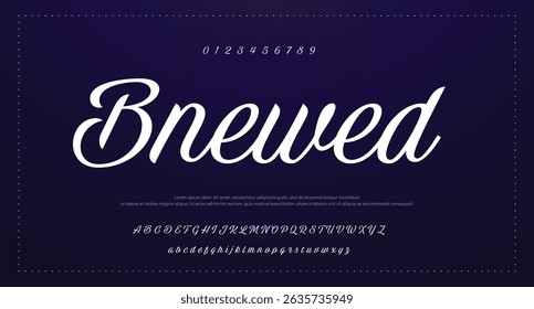 Handwritten Brush font for lettering quotes. Hand drawn brush style modern calligraphy