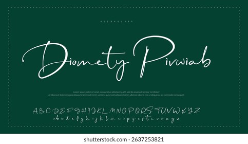 Handwritten Brush font for lettering quotes. Hand drawn brush style modern calligraphy. 