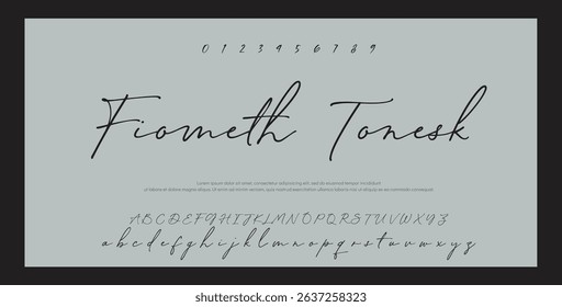 Handwritten Brush font for lettering quotes. Hand drawn brush style modern calligraphy. 