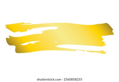 Handwritten brush brush line illustration. One golden gradation.