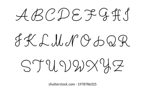 Handwritten brush modern calligraphy ,hand drawing on isolated on white background ,Vector illustration EPS 10