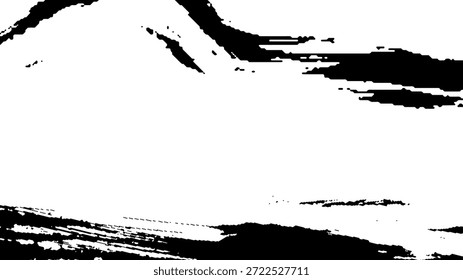 Ilustración de fondo de trazo de pincel escrito a mano con márgenes