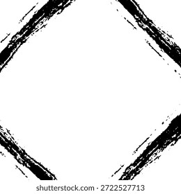 Handwritten brush stroke background illustration with margins