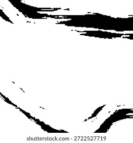 Handwritten brush stroke background illustration with margins