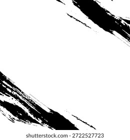 Handwritten brush stroke background illustration with margins