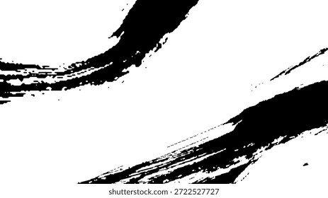 Ilustración de fondo de trazo de pincel escrito a mano con márgenes