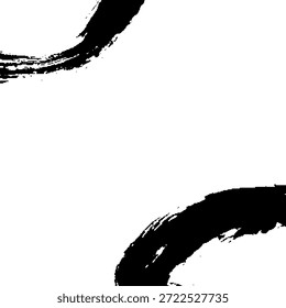 Handwritten brush stroke background illustration with margins