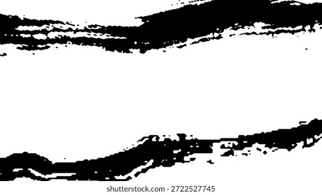 Handwritten brush stroke background illustration with margins