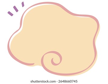 Manuscrito pincel traçado linhas rosa e laranja fofo encaracolado quadro