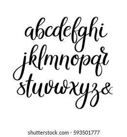 Handwritten Brush Style Letters Modern Calligraphy Stock Vector ...