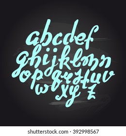 Handwritten brush style modern calligraphy font. 