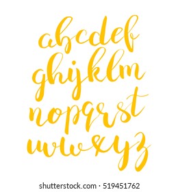 Handwritten brush style modern calligraphy cursive typeface. Brush font