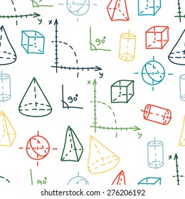 Handwritten calculation. Vector illustration